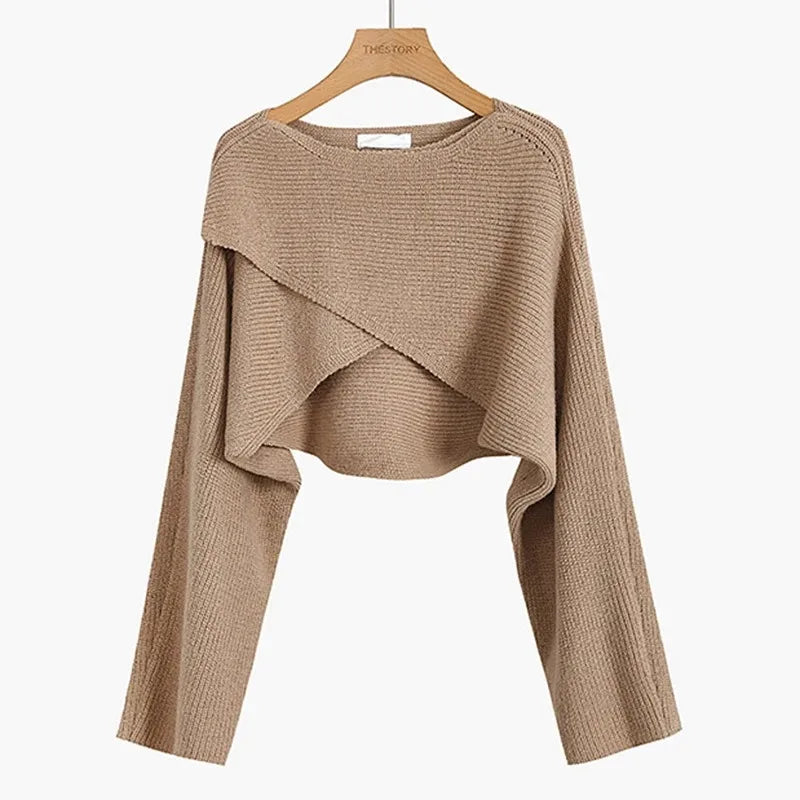 Knitted Cropped Sweater